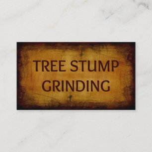 Affärskortet träd Stump Grinding Antique Visitkort
