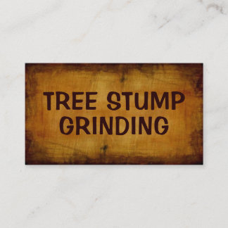Affärskortet träd Stump Grinding Antique Visitkort