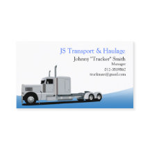 Affärskortet Trailer Lastbil Haulage Blue