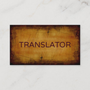 Affärskortet Translator Antique Brushed Visitkort