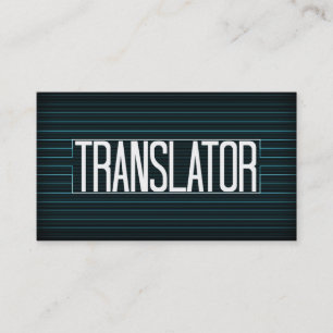 Affärskortet Translator Elegant Rand Visitkort
