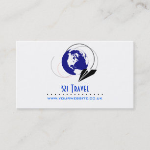 Affärskortet Travel Agent (Blue Globe Version) Visitkort