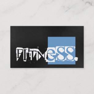 Affärskortet trendig Attractive Blue Grått Fitness Visitkort