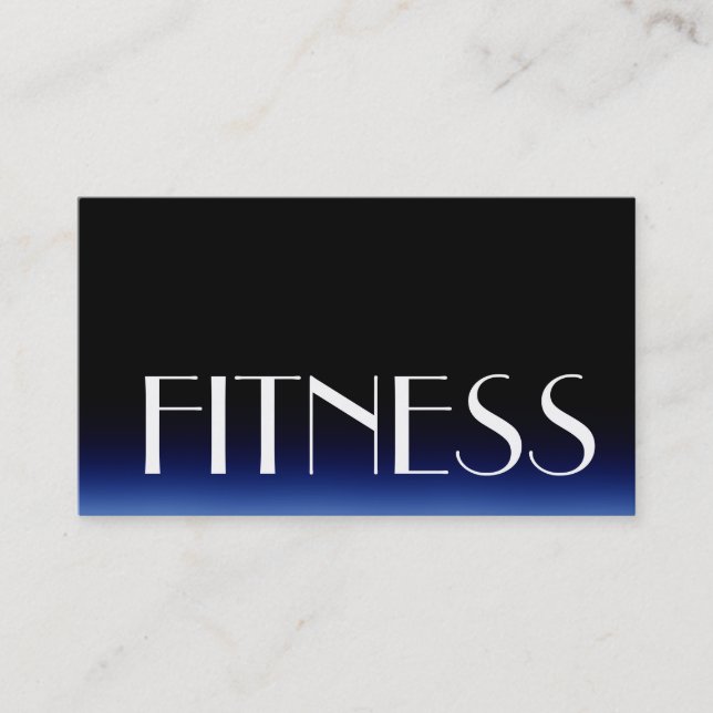 Affärskortet trendig Black Blue Fitness Sport Visitkort (Framsida)