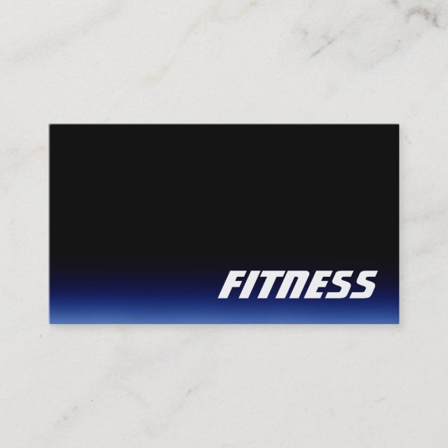 Affärskortet trendig Black Blue Fitness Sport Visitkort (Framsida)