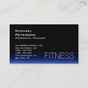 Affärskortet trendig Black Blue Fitness Sport Visitkort