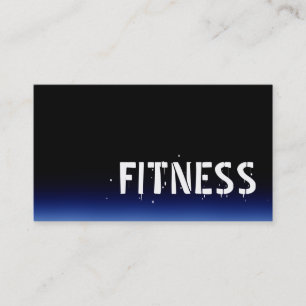 Affärskortet trendig Black Blue Fitness Sport Visitkort
