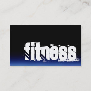 Affärskortet trendig Black Blue Fitness Sport Visitkort