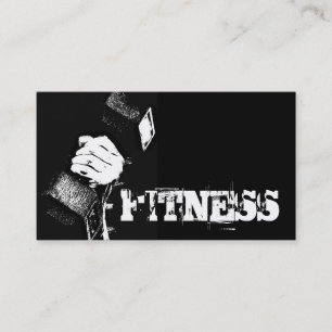 Affärskortet trendig Black Fitness Sport Visitkort