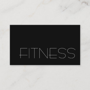 Affärskortet trendig Black Fitness Sport Visitkort