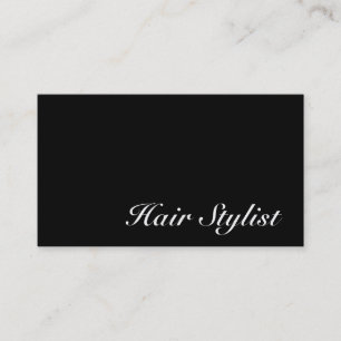 Affärskortet trendig Black Grått Hair Stylist Visitkort