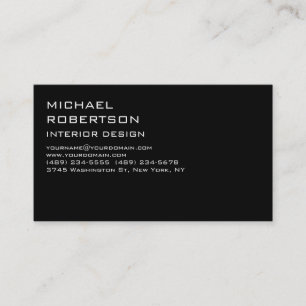 Affärskortet Trendig Black Insida Designer Visitkort