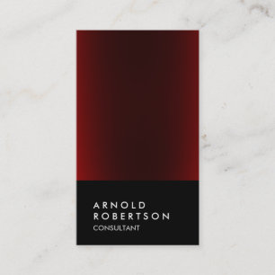 Affärskortet trendig Black Red Consultant Visitkort