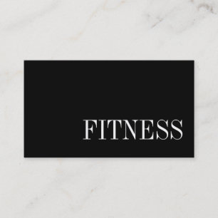Affärskortet trendig Black White Fitness Sport Visitkort