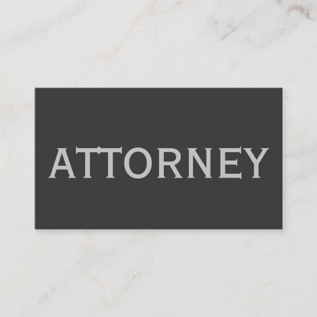 Affärskortet Trendig Cute Chic Plain Attorney Visitkort (Framsida)