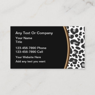 Affärskortet Trendig Leopard Mönster Beauty Them Visitkort