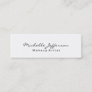 Affärskortet trendig Makeup Artist White Script Mini Visitkort