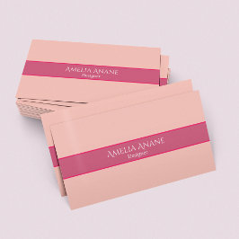 Affärskortet trendig Unikt Girly Rosa  Script Visitkort