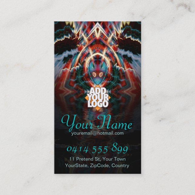 Affärskortet TribalSheild Fractal Visitkort (Framsida)