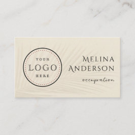 Affärskortet Tropical Handflatan Logotyp QR-kod Visitkort