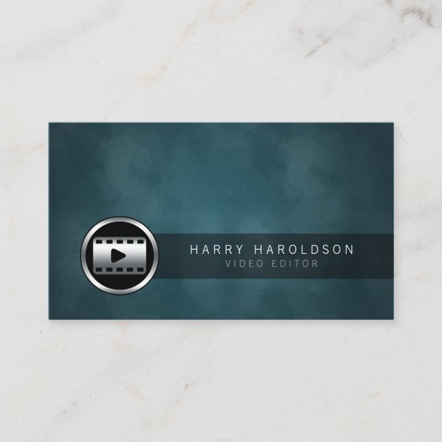 Affärskortet Trunge för videoredigeraren Videoklip Visitkort (Framsida)