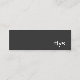 Affärskortet Ttys Networking Minimalistic Black Mini Visitkort