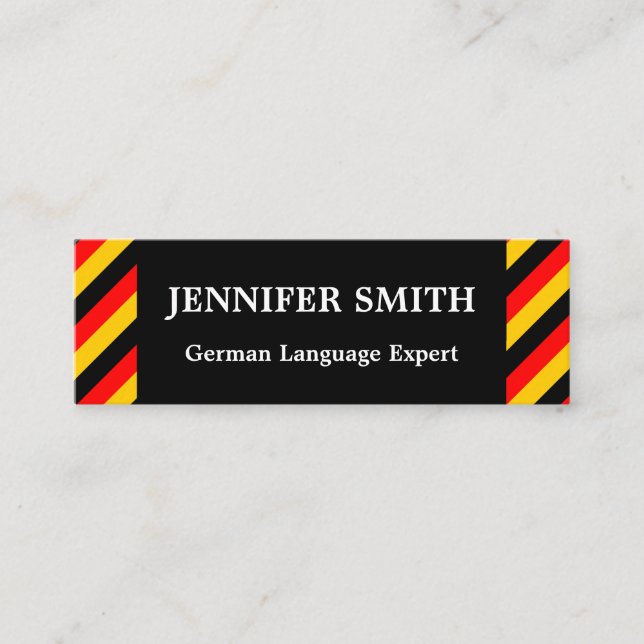 Affärskortet Tyska språkexperter Mini Visitkort (Framsida)