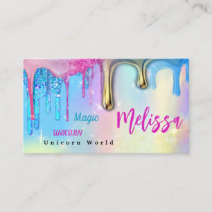Affärskortet Unicorn Glitter Drifts Visitkort
