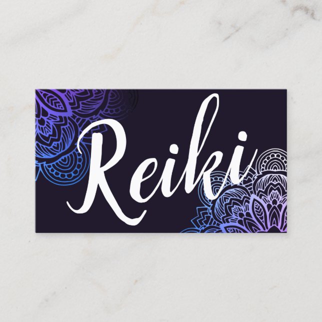 Affärskortet Usui Reiki Practitioner/Instruktör Visitkort (Framsida)