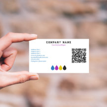 Affärskortet Utskriftstjänster - CMYK Bläck - drop