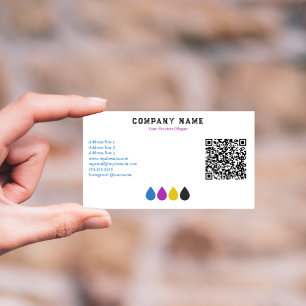 Affärskortet Utskriftstjänster - CMYK Bläck - drop Visitkort