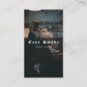 Affärskortet Vape Shop Smoke Black Visitkort