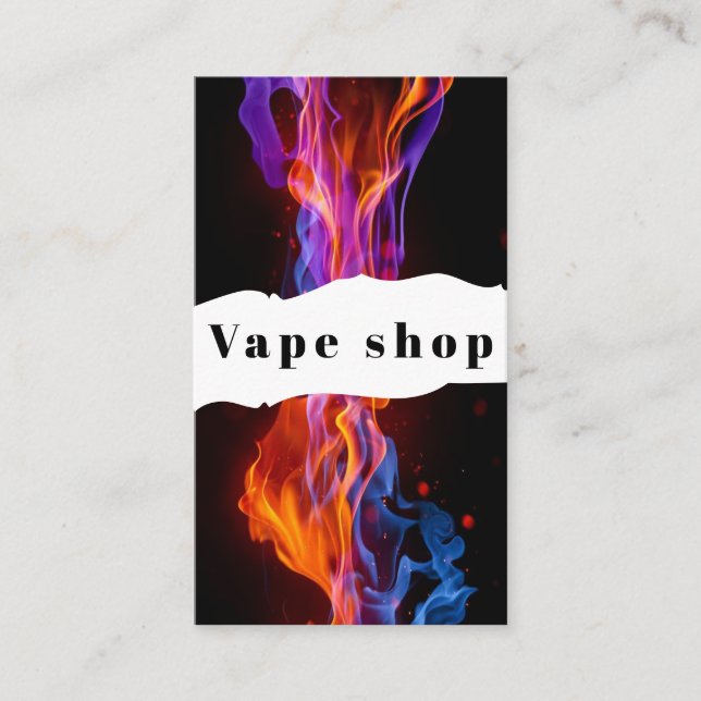 Affärskortet Vape Shop Smoke Cigarette Visitkort (Framsida)