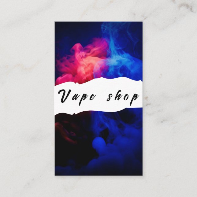 Affärskortet Vape Shop Smoke Cigarette Visitkort (Framsida)