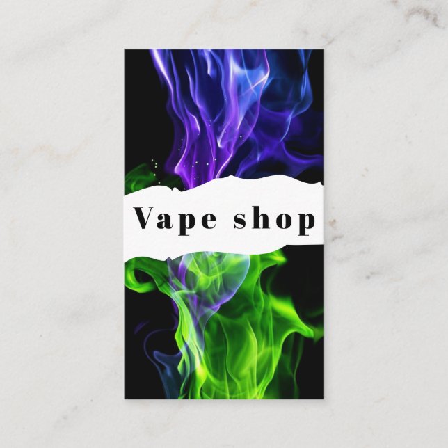 Affärskortet Vape Shop Smoke Cigarette Visitkort (Framsida)
