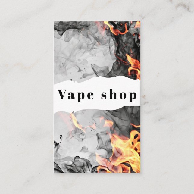 Affärskortet Vape Shop Smoke Cigarette Visitkort (Framsida)