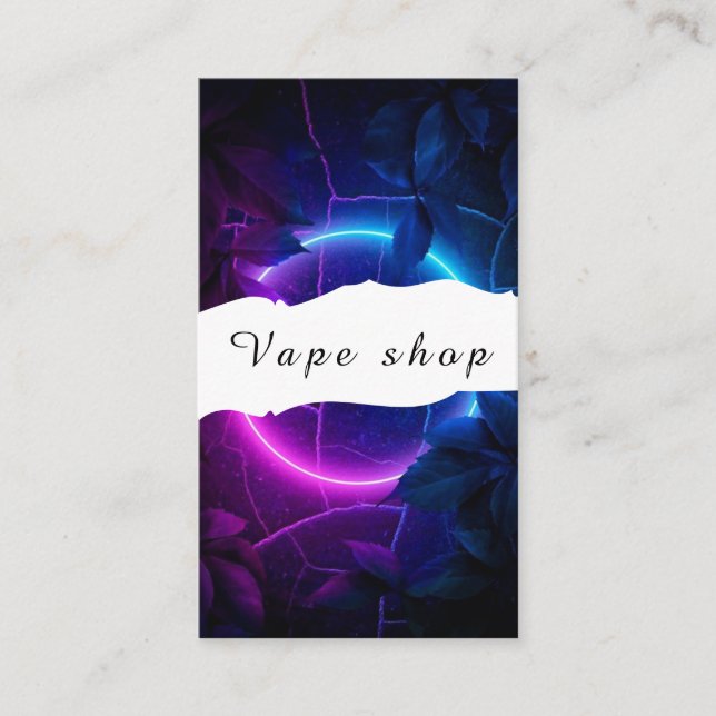 Affärskortet Vape Shop Smoke Cigarette Visitkort (Framsida)