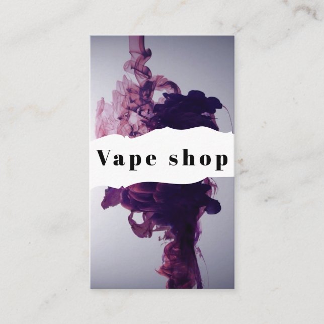 Affärskortet Vape Shop Smoke Cigarette Visitkort (Framsida)