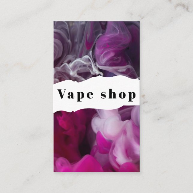 Affärskortet Vape Shop Smoke Cigarette Visitkort (Framsida)