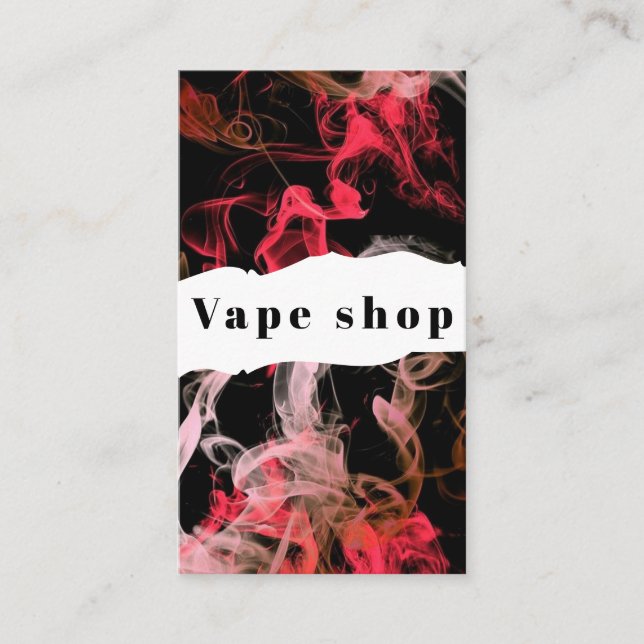 Affärskortet Vape Shop Smoke Cigarette Visitkort (Framsida)
