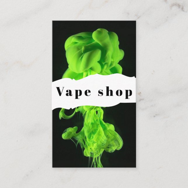 Affärskortet Vape Shop Smoke Cigarette Visitkort (Framsida)