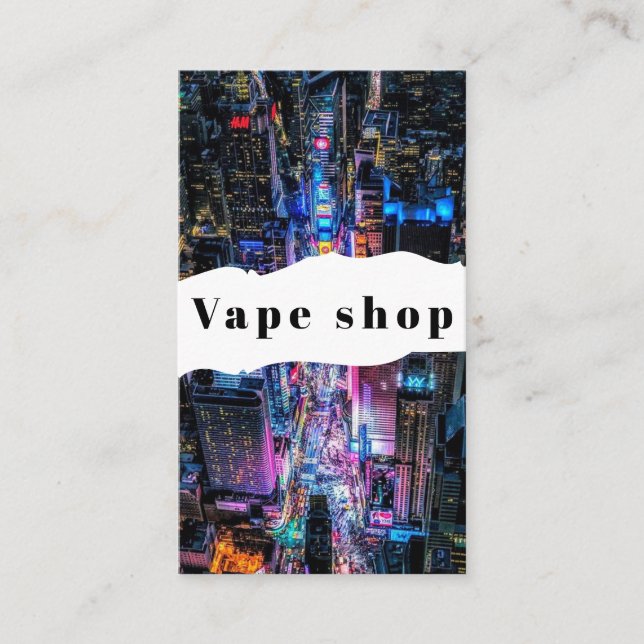 Affärskortet Vape Shop Smoke Cigarette Visitkort (Framsida)