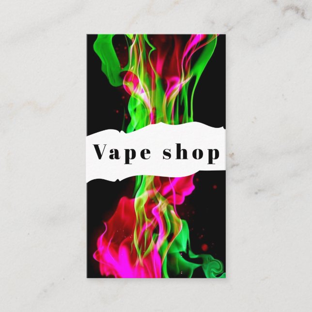 Affärskortet Vape Shop Smoke Cigarette Visitkort (Framsida)