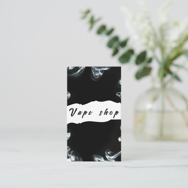Affärskortet Vape Shop Smoke Cigarette Visitkort (Stående Fram)