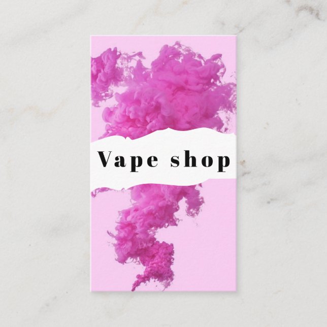 Affärskortet Vape Shop Smoke Cigarette Visitkort (Framsida)