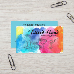 Affärskortet Vattenfärg Visitkort