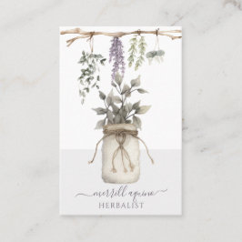 Affärskortet VattenfärgÖrter Herbalist Plants Visitkort