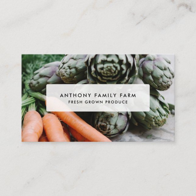 Affärskortet Vegetable Family Farm Visitkort (Framsida)
