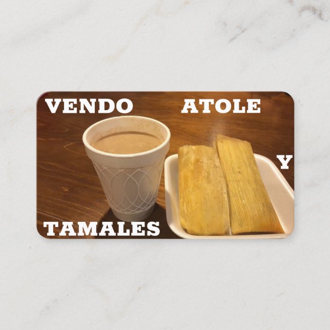 Affärskortet Vendo Atole y tamales Visitkort (Framsida)