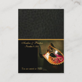 Affärskortet Venetian Masqueramaskplacecard Placeringskort